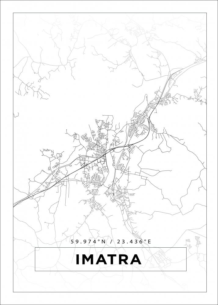 Bildverkstad Map - Imatra - White Poster