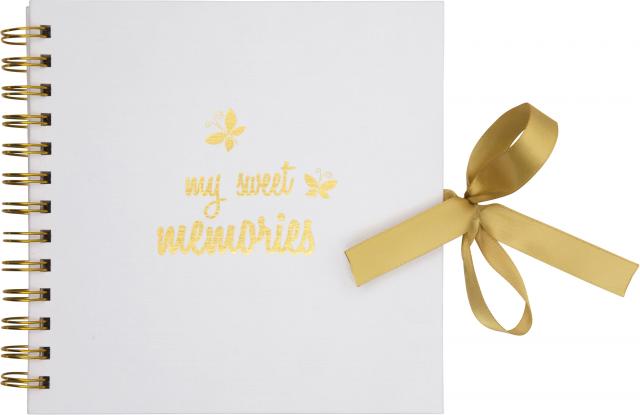 Burde Sweet Memories Gold - 18x18 cm (48 White pages / 24 sheets)