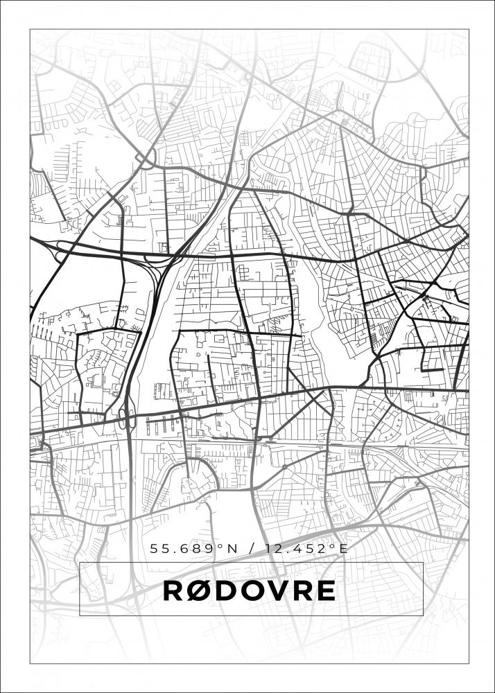 Bildverkstad Map - Rdovre - White Poster