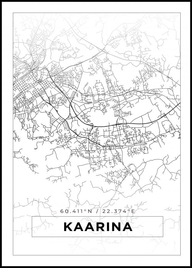 Bildverkstad Map - Kaarina - White Poster