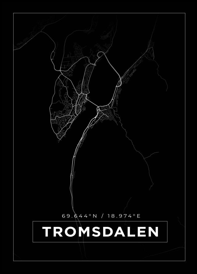 Bildverkstad Map - Tromsdalen - Black Poster