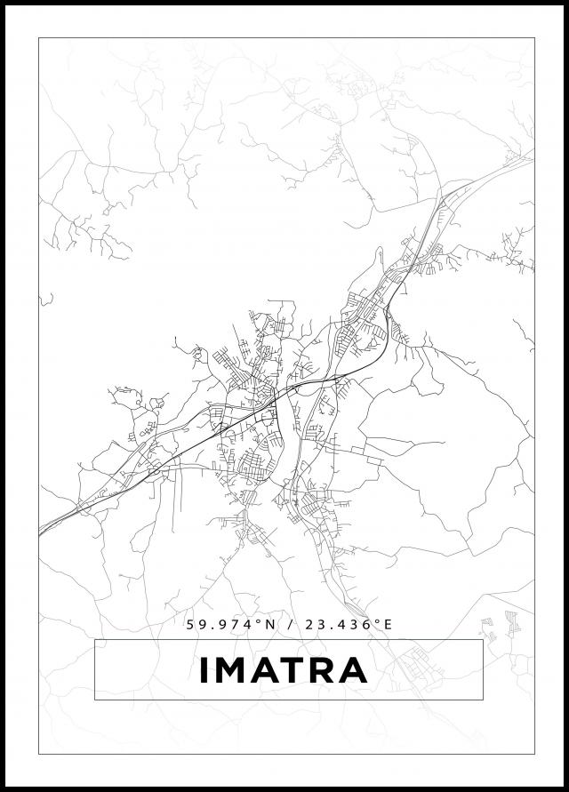 Bildverkstad Map - Imatra - White Poster
