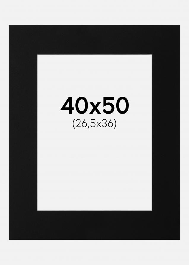 Artlink Passepartout Svart Standard (Vit Kärna) 40x50 cm (26,5x36)