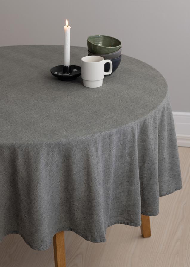 Fondaco Tablecloth Eden - Grey 180 cm Ø