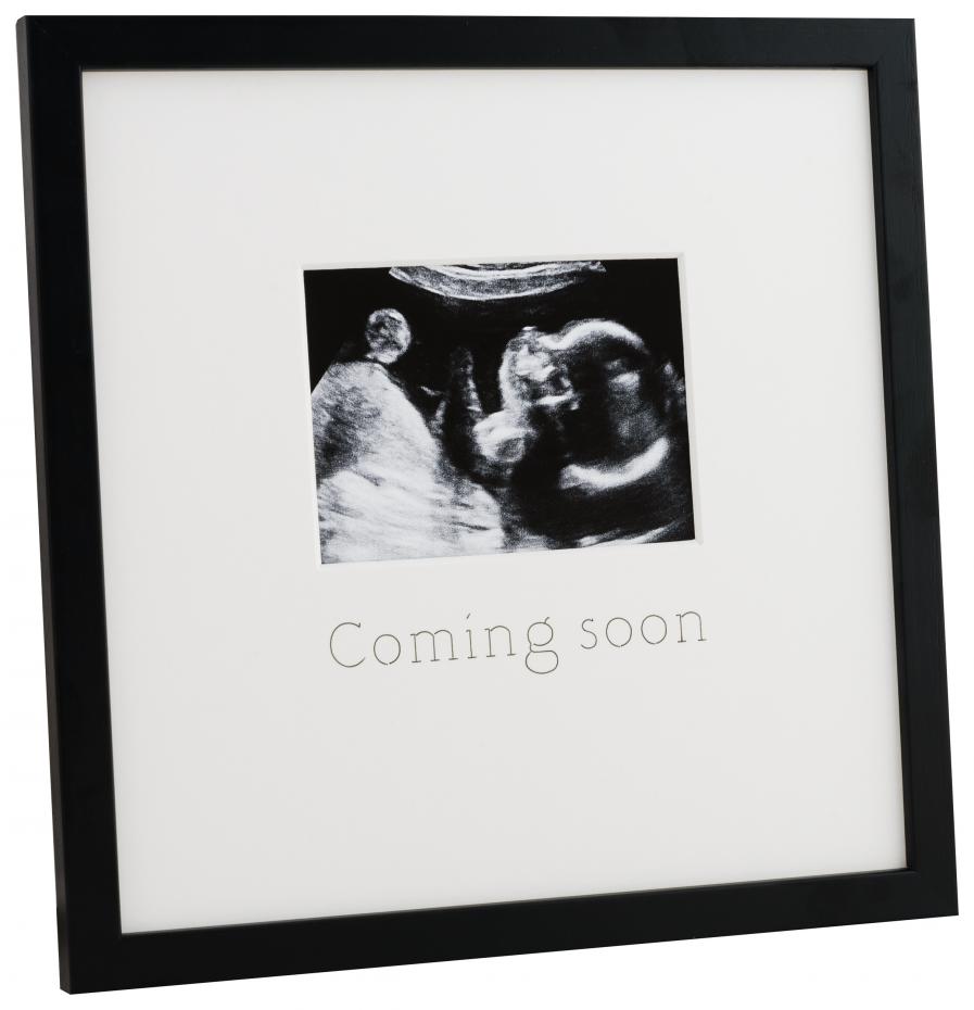 Egen tillverkning - Passepartouter Picture frame for ultrasound image - Coming soon - White - 20x20 cm