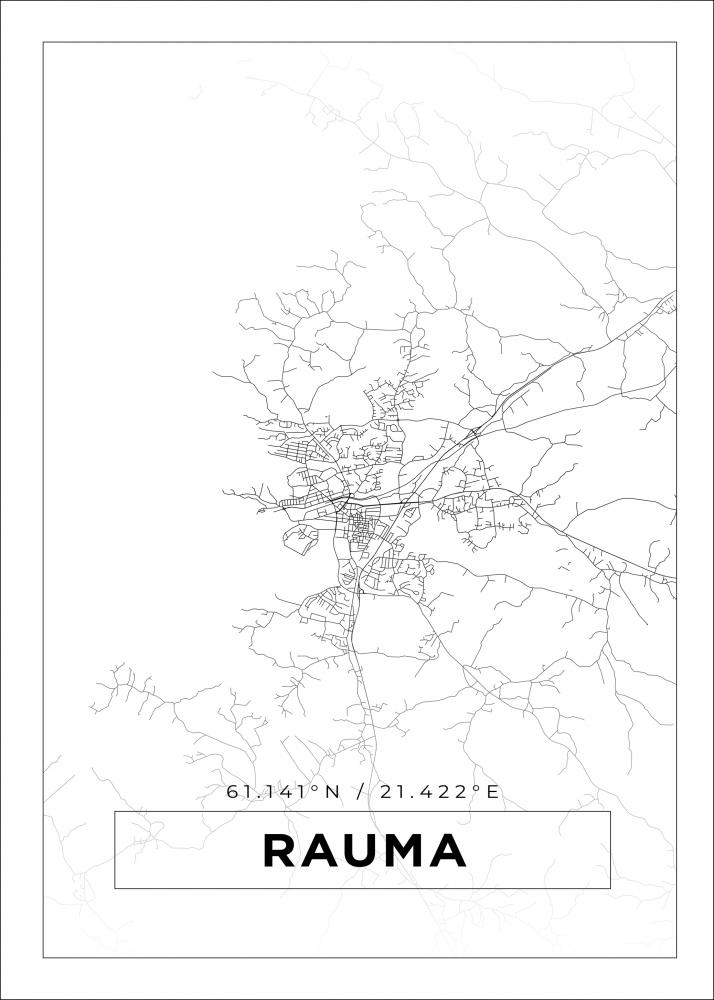 Bildverkstad Map - Rauma - White Poster