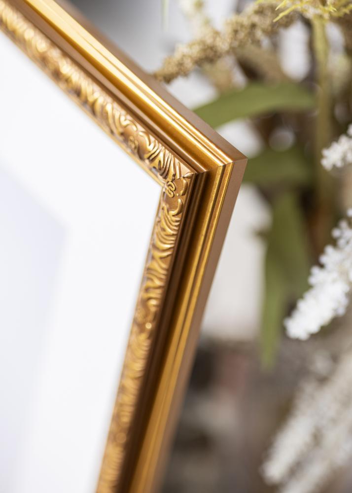 BGA Frame Swirl Acrylic Glass Gold 60x80 cm