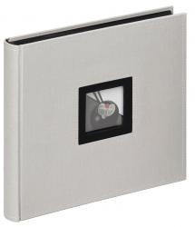 Walther Black & White Photo Album Grey - 26x25 cm (50 Black pages / 25 sheets)