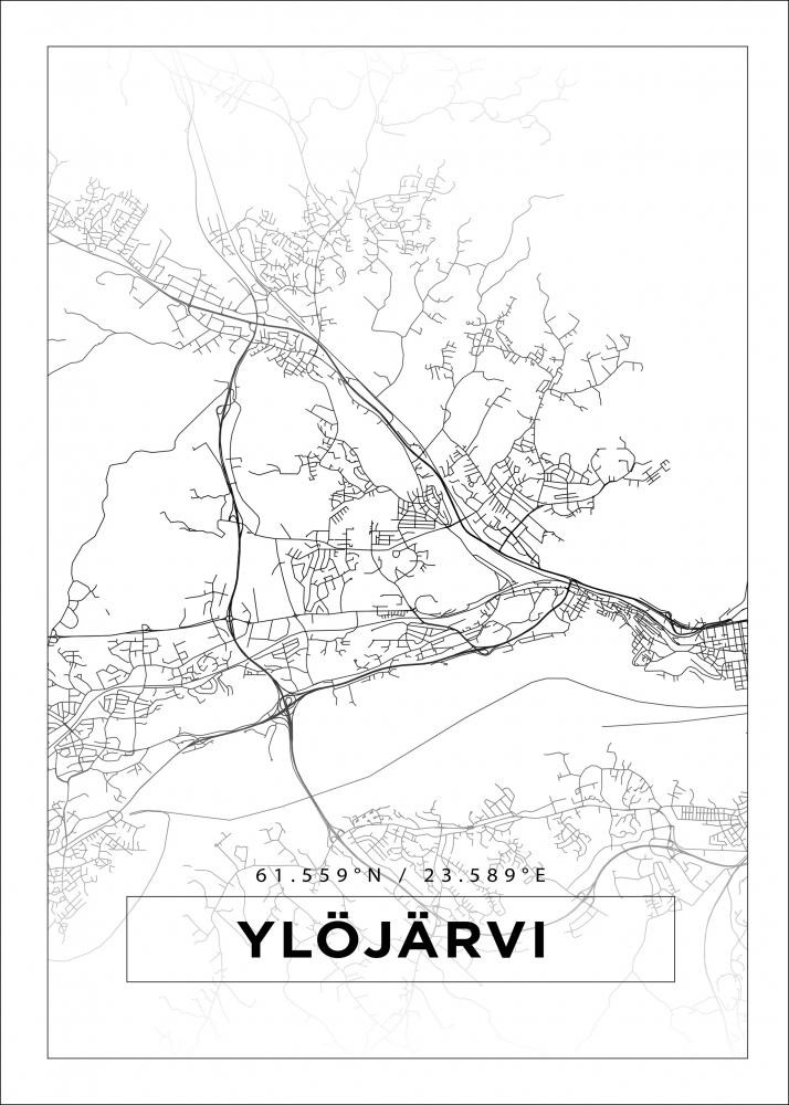 Bildverkstad Map - Yljrvi - White Poster