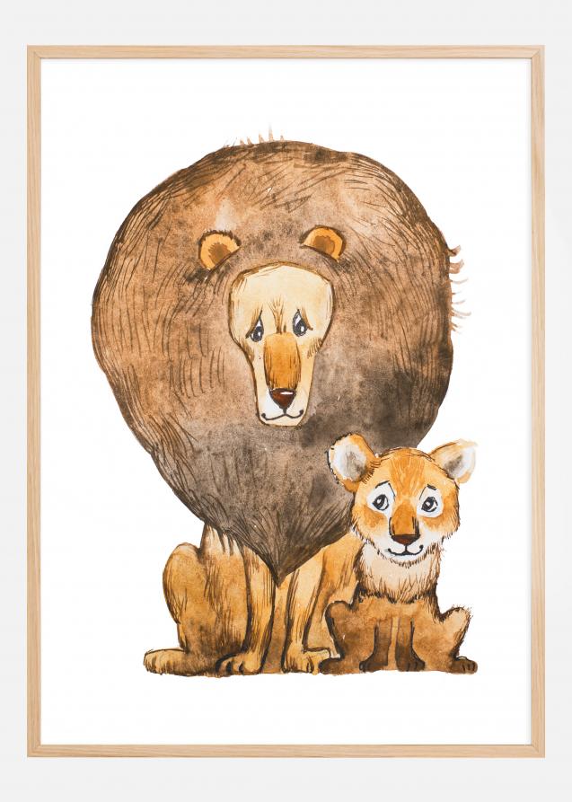 Bildverkstad Lion Family Poster
