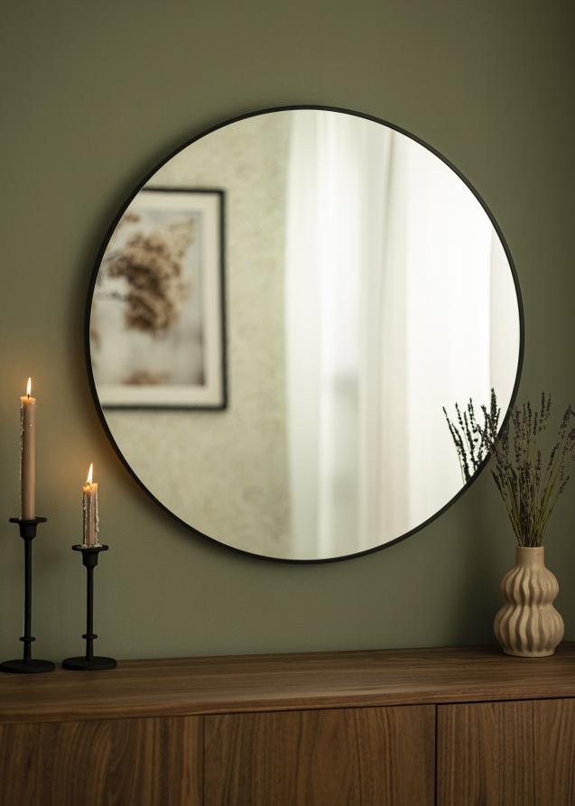 Artlink Mirror Modern Black 80 cm Ø