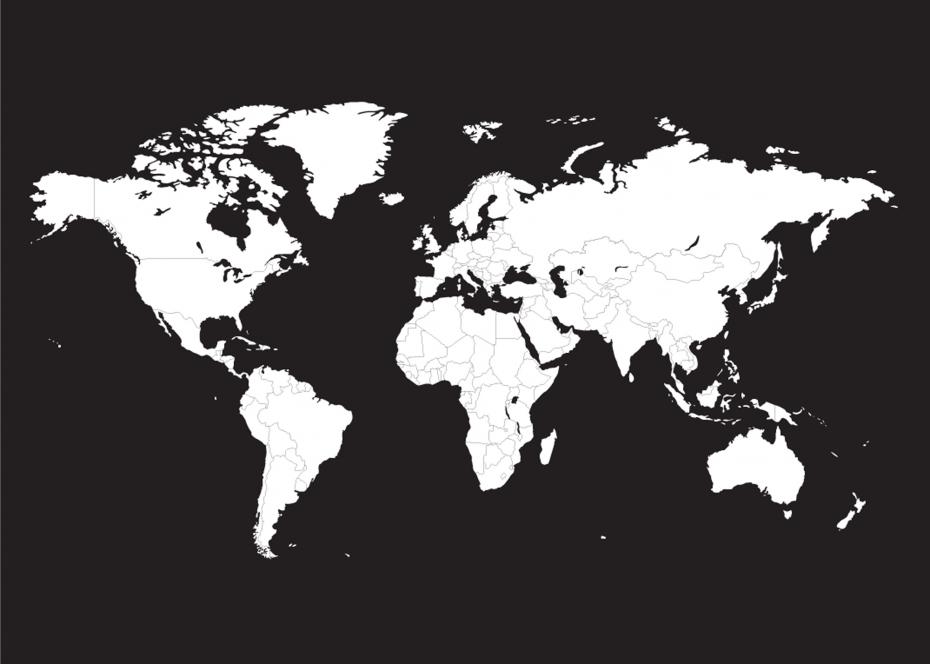 Bildverkstad World map White Poster