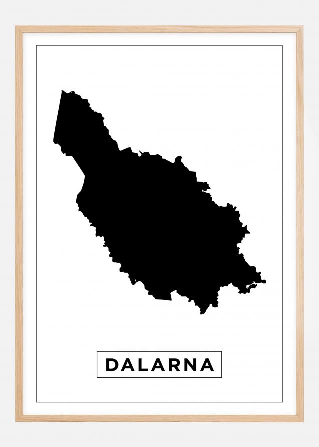 Bildverkstad Map - Dalarna - White Poster