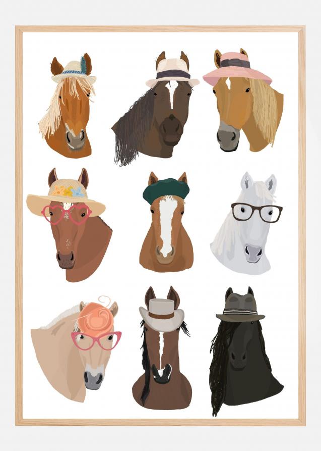 Bildverkstad Horses In Hats Poster