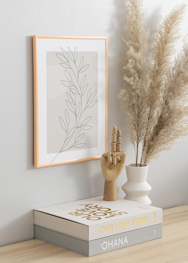 Ram med passepartou Frame New Lifestyle Apricot 70x100 cm - Picture Mount White 24x36 inches