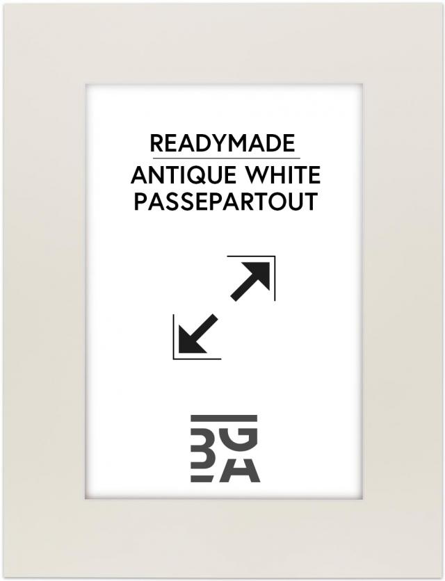Konstlist Crescent Mount Antique White (White Core) 40x40 cm (29x29)