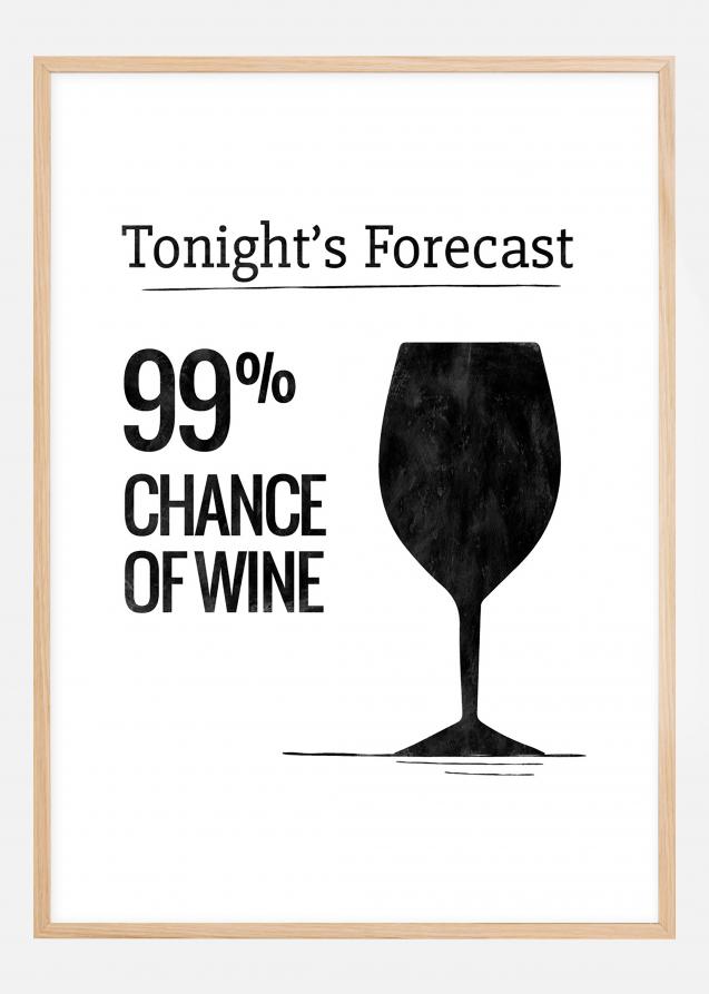 Lagervaror egen produktion Tonights Forecast 99% Chance of Wine Poster