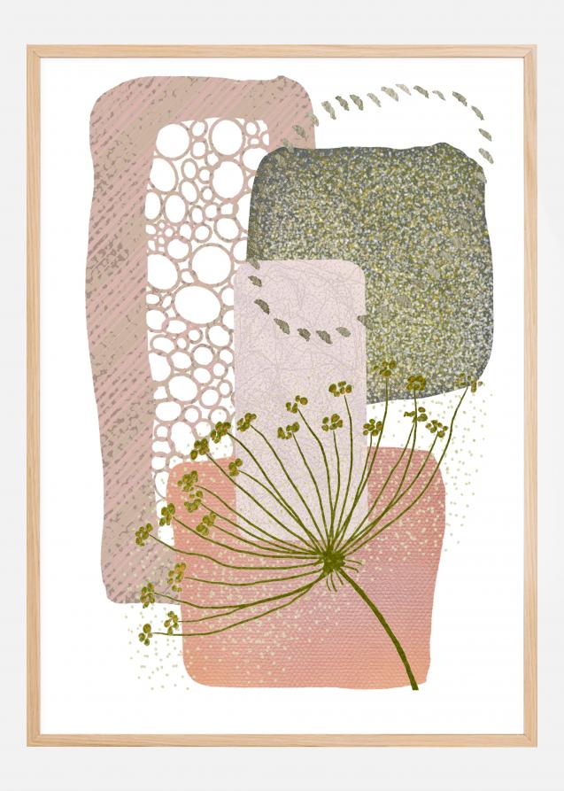 Bildverkstad Delicate Pink and Green 2 Poster