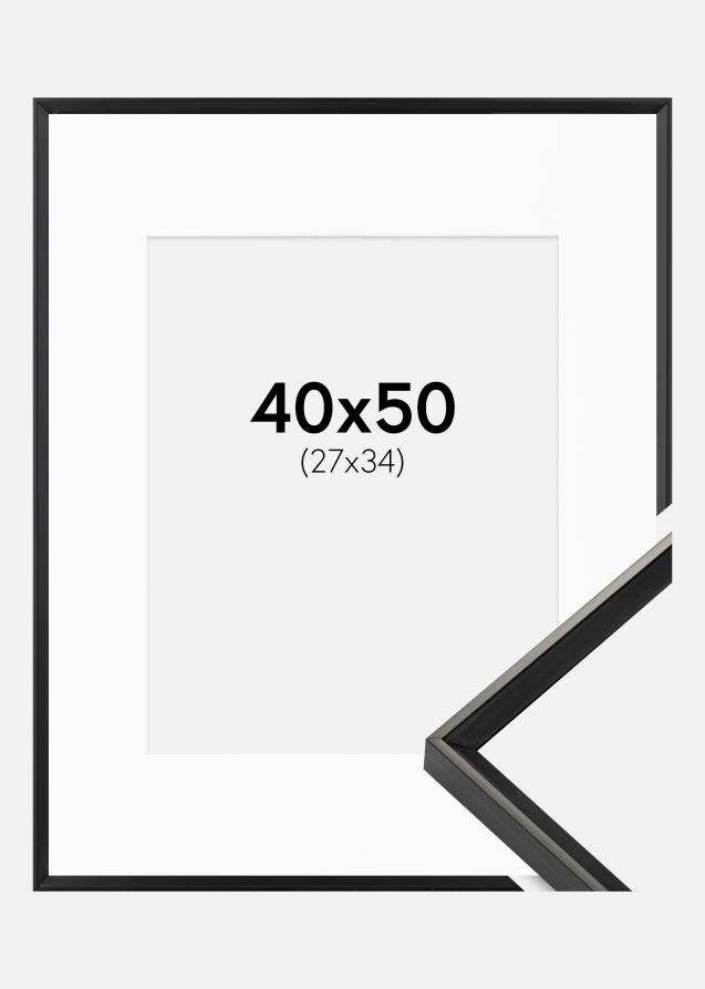 Ram med passepartou Frame Desire Black 40x50 cm - Picture Mount White 28x35 cm