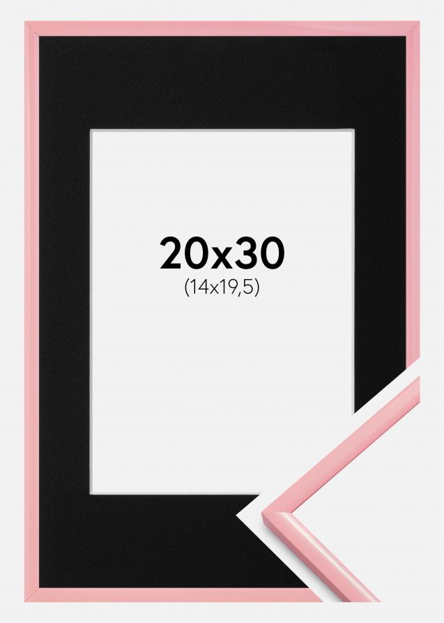 Ram med passepartou Frame New Lifestyle Pink 20x30 cm - Picture Mount Black 15x21 cm (A5)