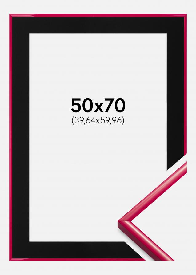 Ram med passepartou Frame New Lifestyle Rose 50x70 cm - Picture Mount Black 16x24 inches