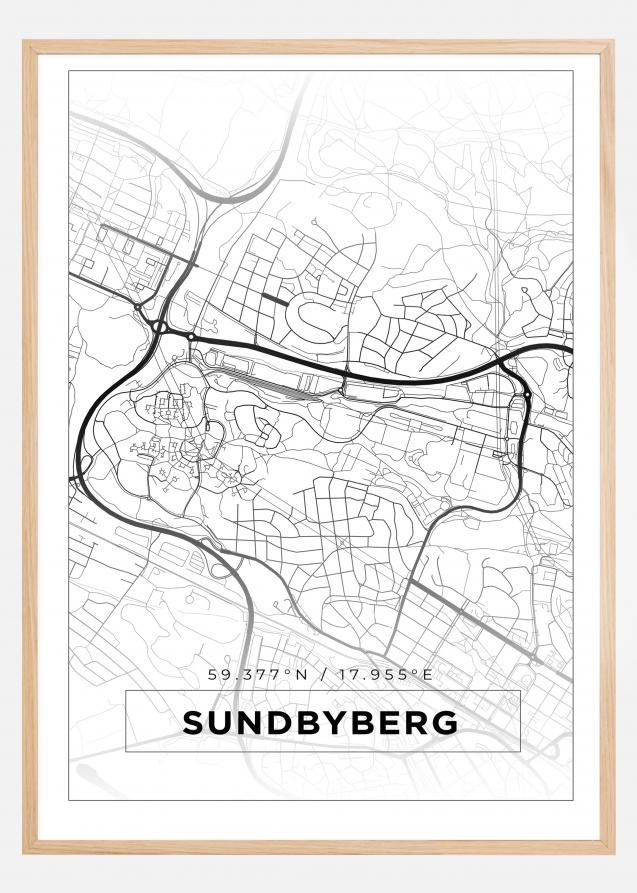 Bildverkstad Map - Sundbyberg - White Poster