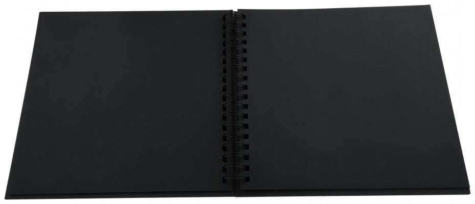 Walther Fun Spiral bound album Black - 26x25 cm (40 Black pages / 20 sheets)