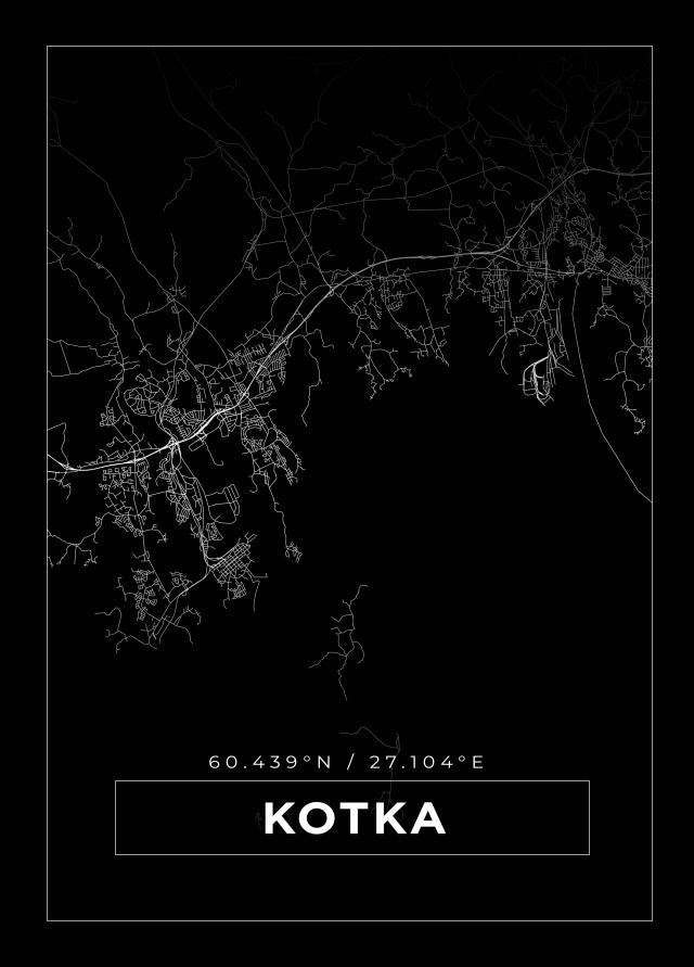 Bildverkstad Map - Kotka - Black Poster