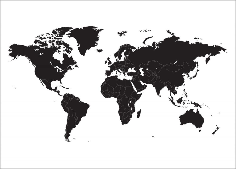 Bildverkstad World map - Black