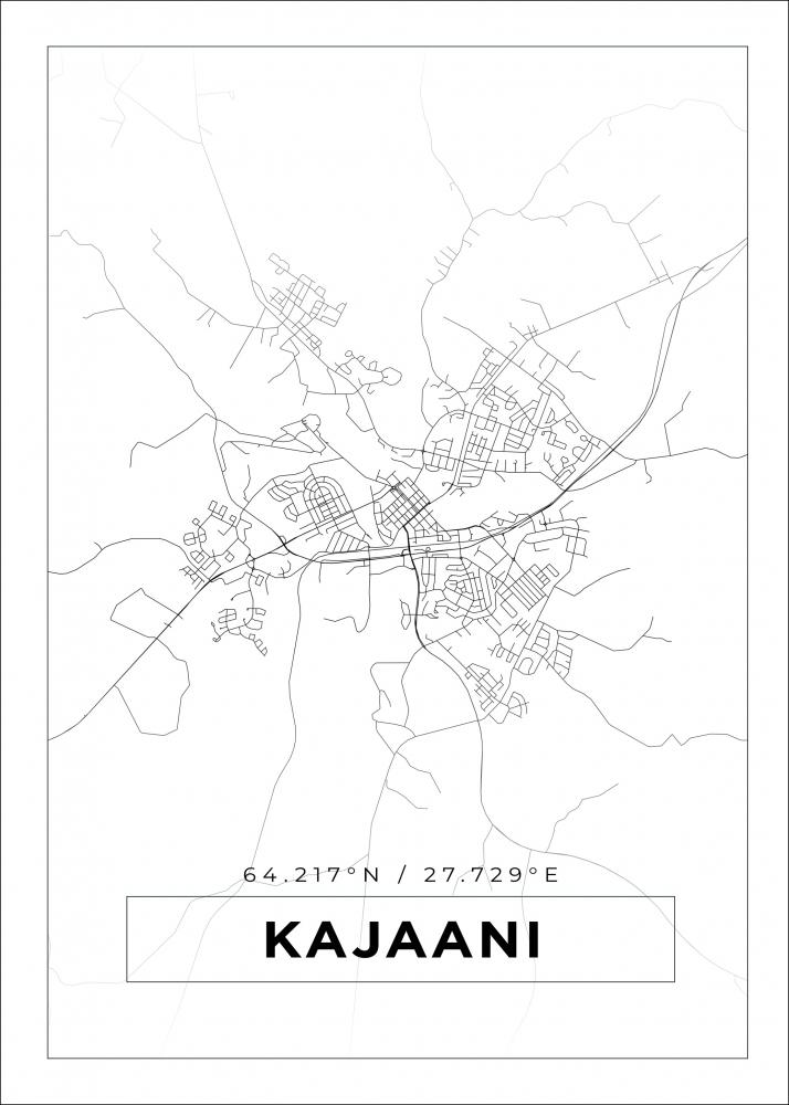 Bildverkstad Map - Kajaani - White Poster