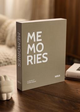 KAILA KAILA MEMORIES Grey/White - Coffee Table Photo Album (60 Black Pages)