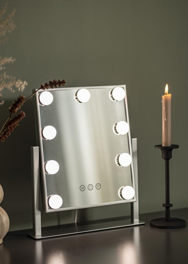 KAILA KAILA Make-up Mirror Hollywood 9 Silver 25x30 cm