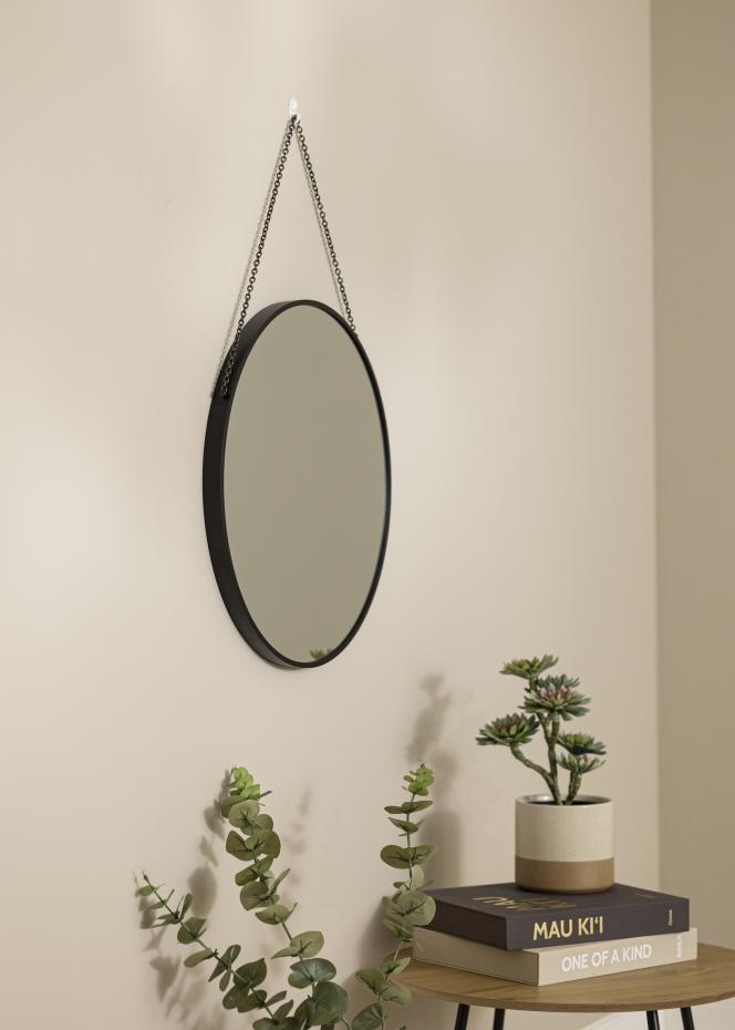 Artlink Round Mirror Modern Deep Black 51 cm 