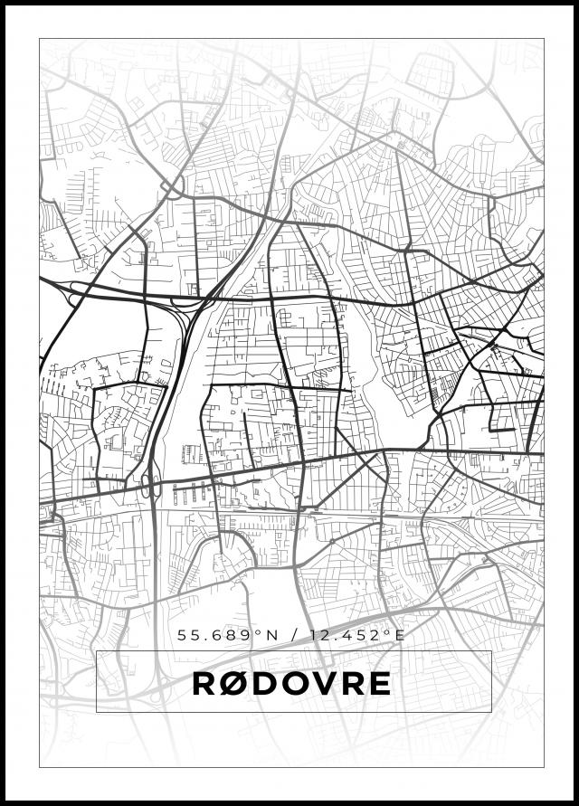 Bildverkstad Map - Rødovre - White Poster