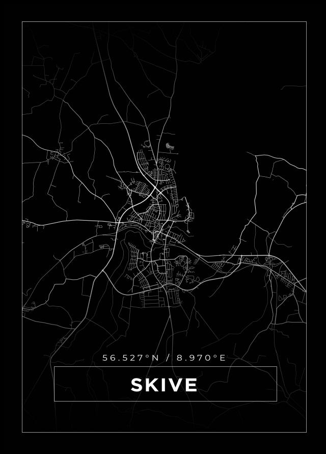 Bildverkstad Map - Skive - Black Poster