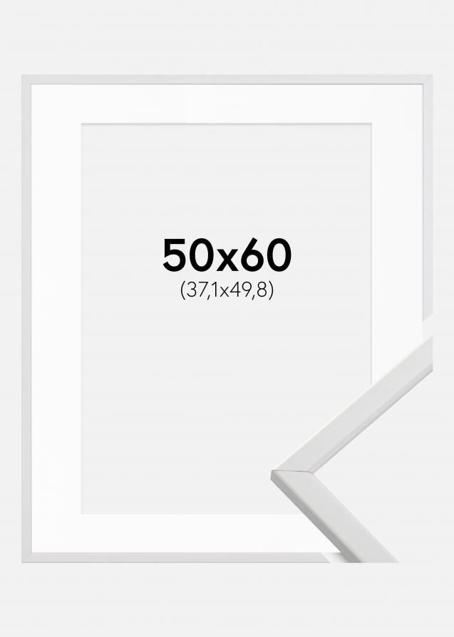 Ram med passepartou Frame Galant White 50x60 cm - Picture Mount White 15x20 inches
