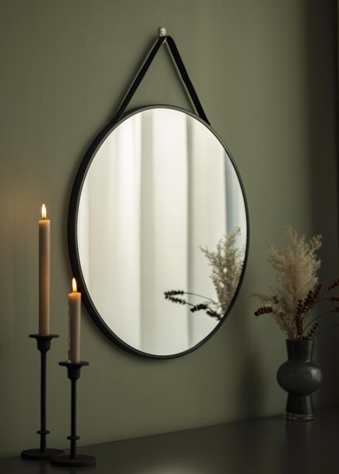 House Nordic Mirror Trapani Black 60 cm 