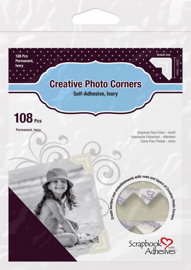 Focus 3L Creative Photo Corners White - 108 pack