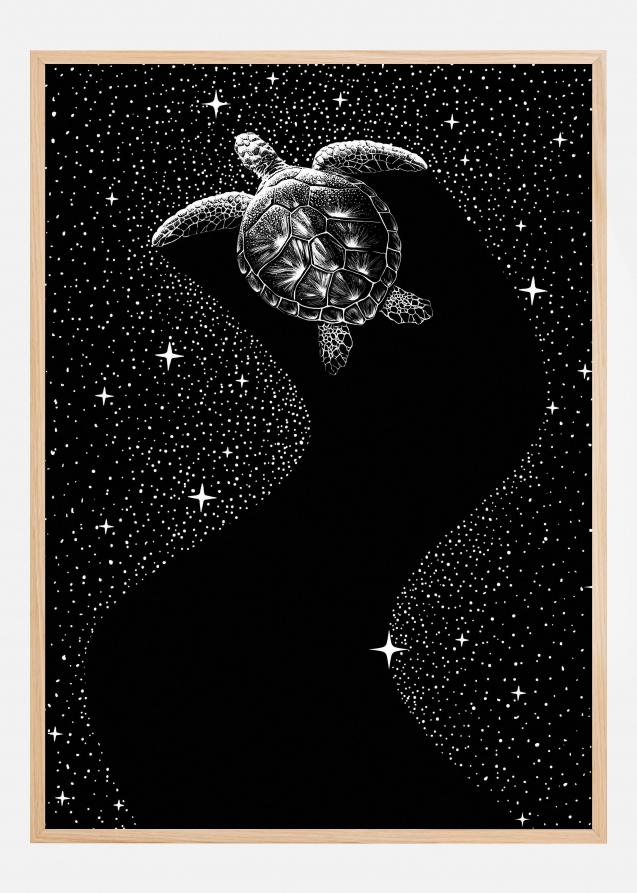 Bildverkstad Starry Turtle (Black Version) Poster
