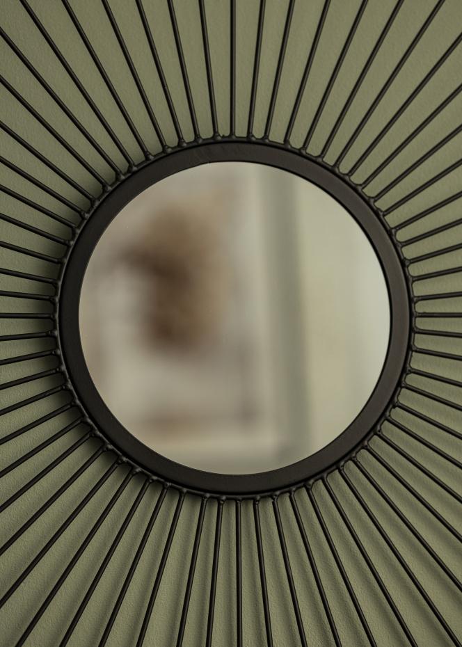 KAILA KAILA Round Mirror Lines - Black 60 cm 