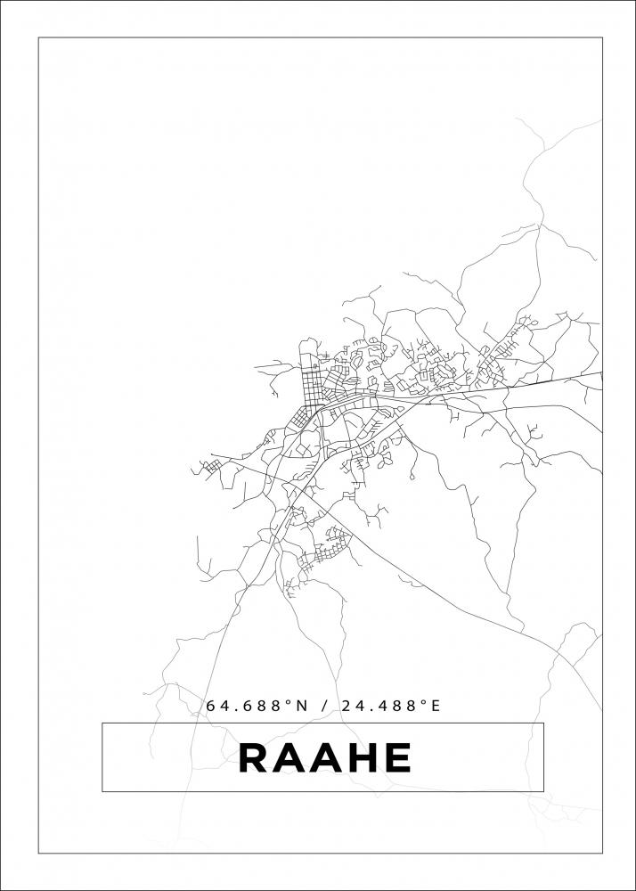 Bildverkstad Map - Raahe - White Poster