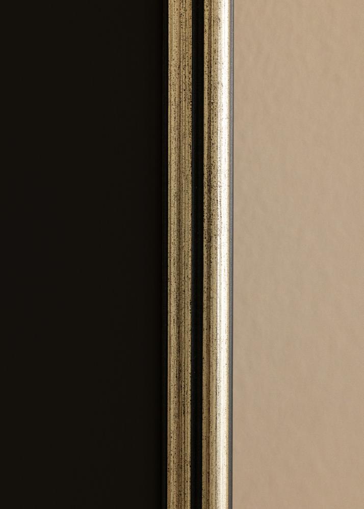 Ram med passepartou Frame Horndal Silver 40x40 cm - Picture Mount Black 30x30 cm
