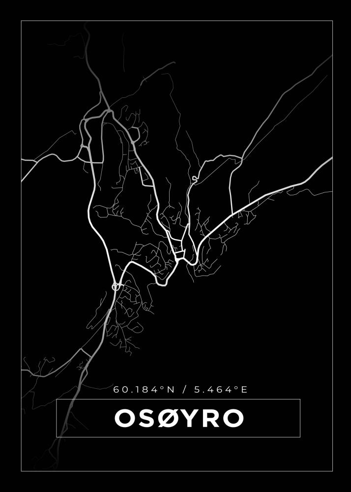 Bildverkstad Map - Osyro - Black Poster