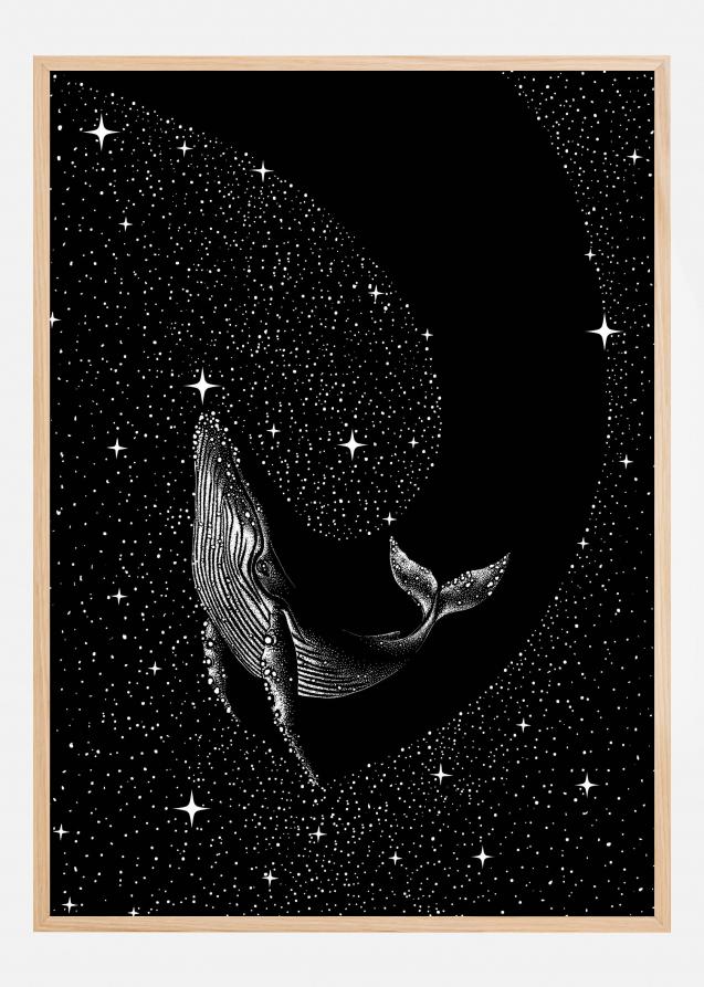 Bildverkstad Starry Whale (Black Version) Poster