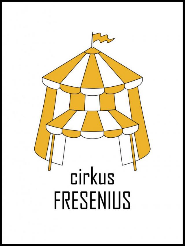 Personlig poster Circus Family Yellow