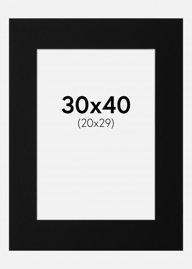 Artlink Passepartout Svart Standard (Vit Kärna) 30x40 cm (20x29)