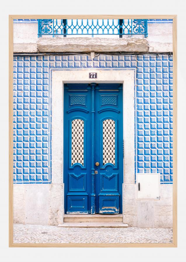 Bildverkstad Blue Lisbon Door Poster