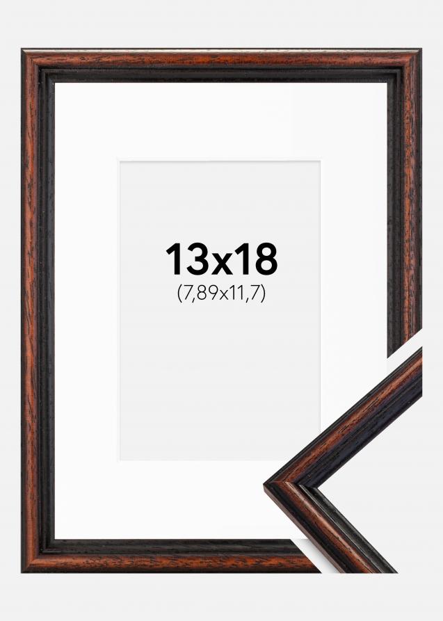Ram med passepartou Frame Horndal Walnut 13x18 cm - Picture Mount White 3,5x5 inches