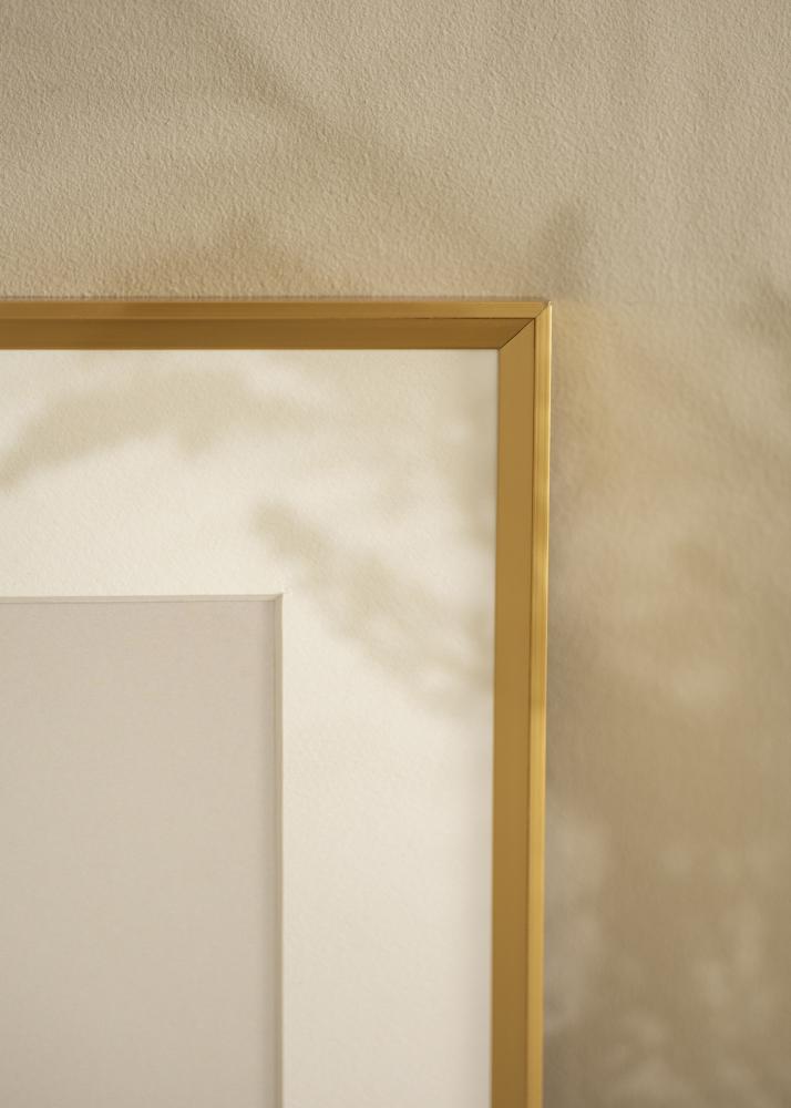 Ram med passepartou Frame Desire Gold 15x20 cm - Picture Mount White 4x5 inches