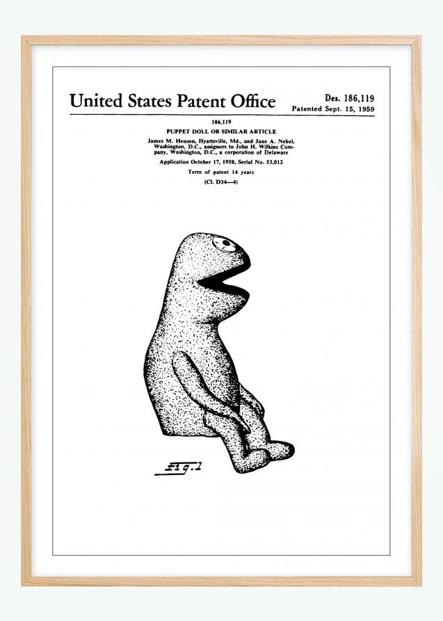 Bildverkstad Patent drawing - The Muppets - Kermit I Poster